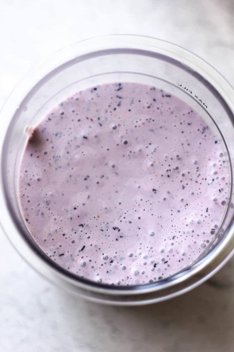 blueberry liquid in the plastic pint
