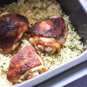 ninja speedi chicken thighs with rice