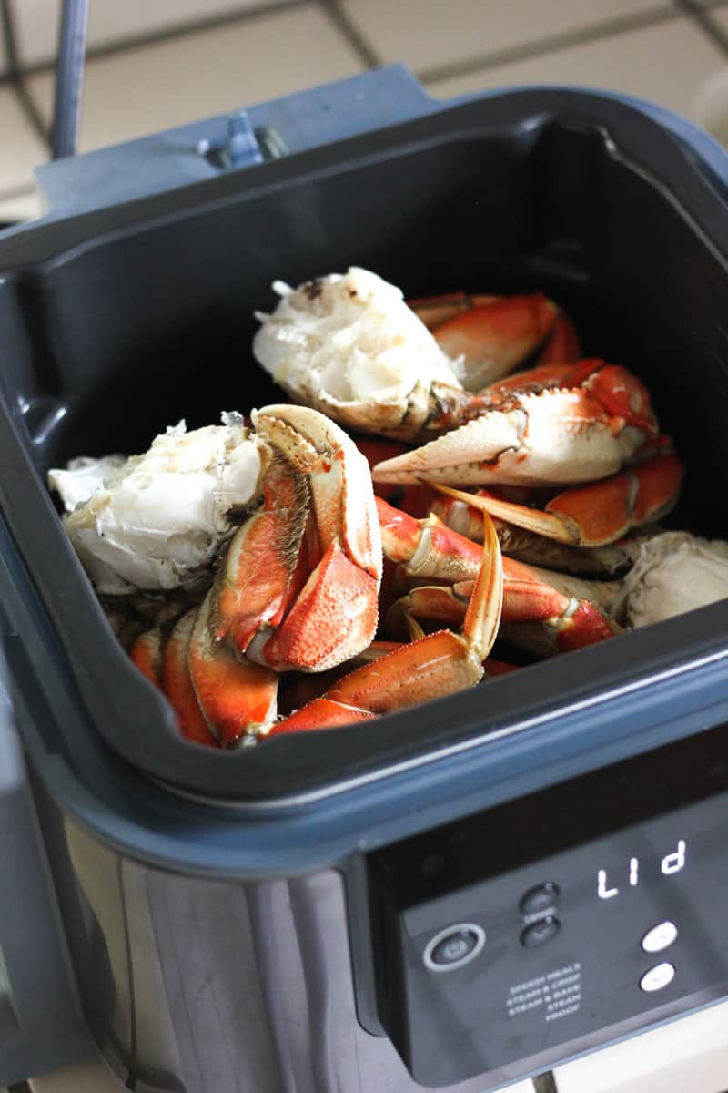 raw crab in ninja speedi before cooking