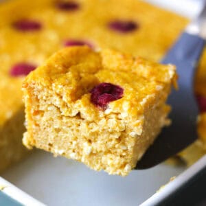 pumpkin cottage cheese cake piece